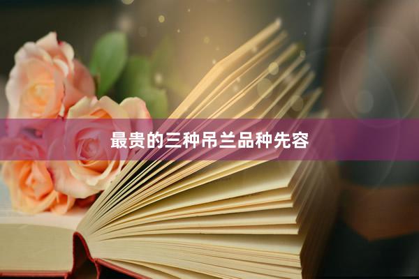 最贵的三种吊兰品种先容