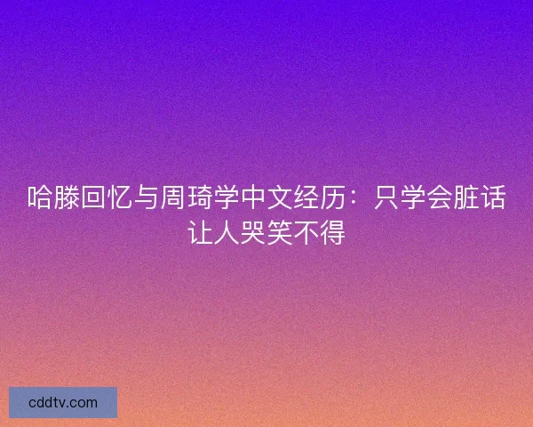 哈滕回忆与周琦学中文经历：只学会脏话让人哭笑不得